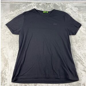 Hugo Boss T-Shirt Mens XXXL Slim Fit Black Tonal Logo EUC